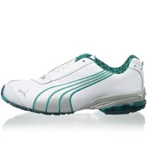 Puma Cell Jago 8 Silver Metallic Greengrass Retro Sneakers Womens 9 UK 6.5 EU 40